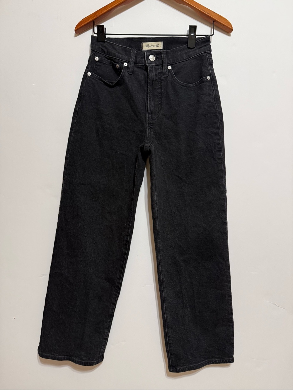 Madewell the Perfect Vintage Wide leg Jean in black wash